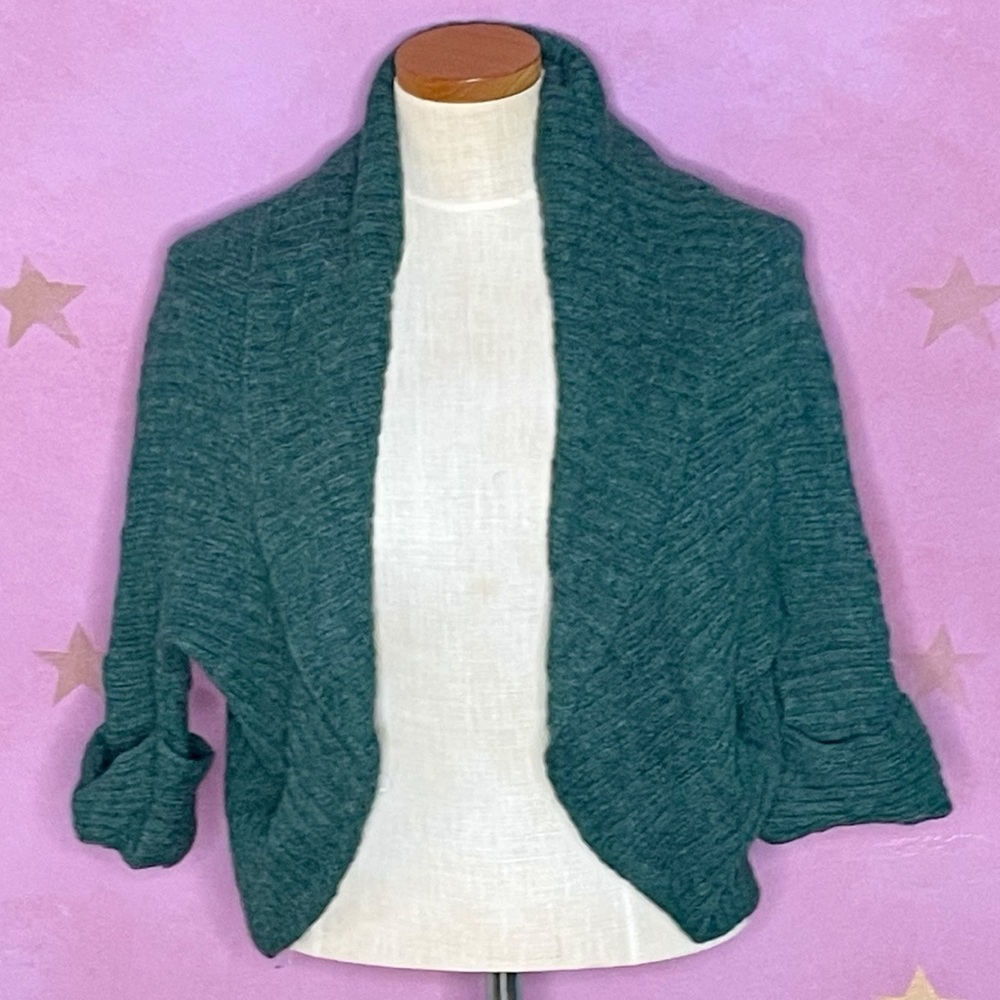Banana Republic Wool Blend Green Shrug Sweater Womens XS/S